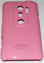 Твърд предпазен гръб SGP за HTC EVO 3D розов